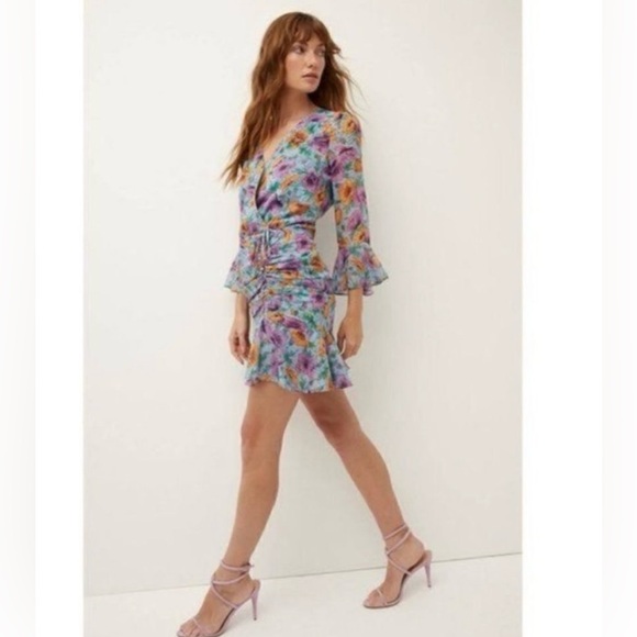 Veronica Beard Dresses & Skirts - NWT Veronica Beard Sean Floral-Printed Ruched Dress Size 6